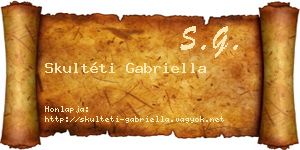 Skultéti Gabriella névjegykártya