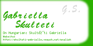 gabriella skulteti business card